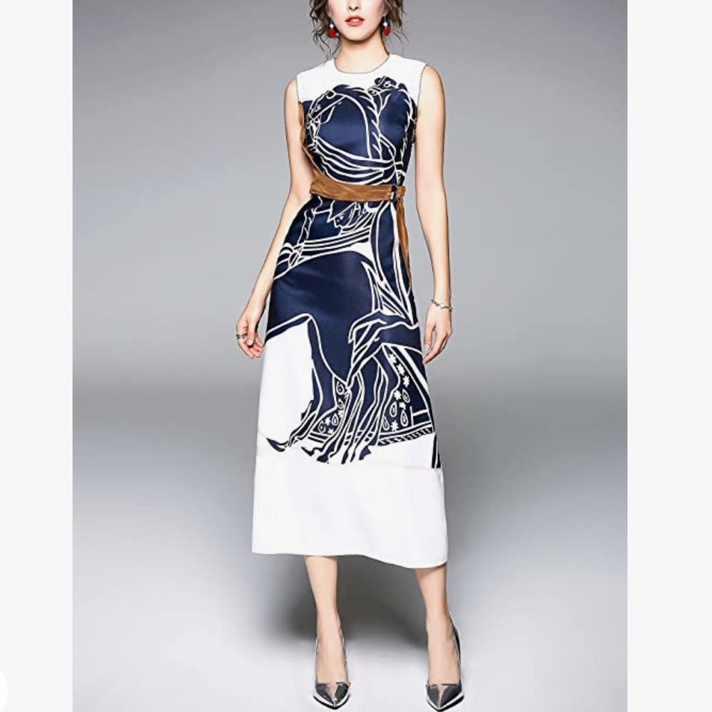 Dress for sale | Women's 3/4 Sleeve Floral Print Button up Dress